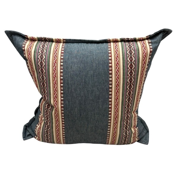 Ralph Lauren Alyssa Multicolor Striped Throw Pillow MSRP $255 20x20 Cotton/Linen - Picture 7 of 16